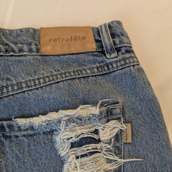 Retrofete Size 26 Distressed Medium Wash Jeans - Picture 13 of 14